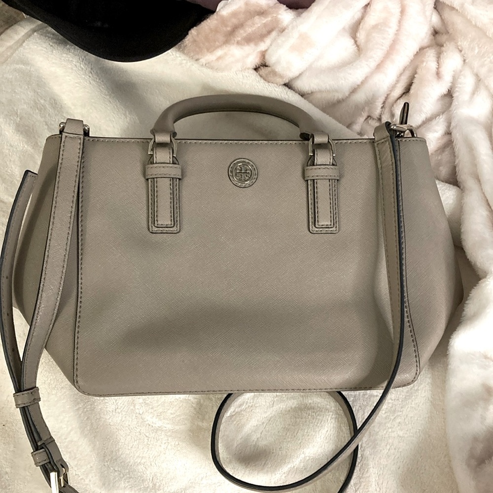 Gray Tory Burch purse